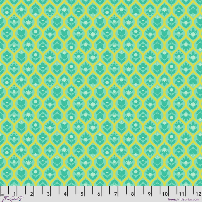 Tula Pink Legendary Beg Your Garden fabric in Apple, quilting cotton by FreeSpirit Fabrics