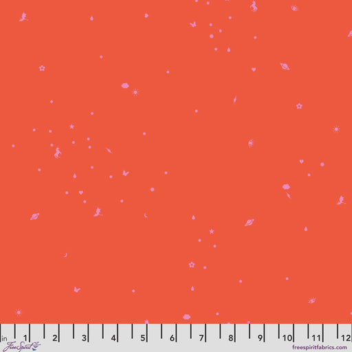 Tula Pink Legendary Charmed fabric in Vermillion, quilting cotton by FreeSpirit Fabrics