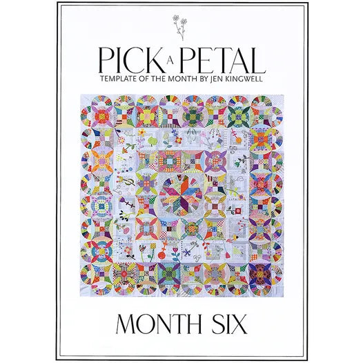 Pick A Petal Template of the Month Quilt Pattern Set With Acrylic Templates
Jen Kingwell Designs #JKD-0424