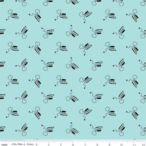 Press On Mini Irons Aqua Fabric