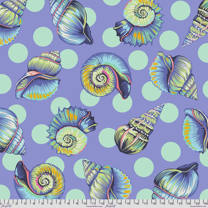 Floral Reef Backing Fabric Big Shelly Marine quilting cotton fabric by Tula Pink for FreeSpirit Fabrics