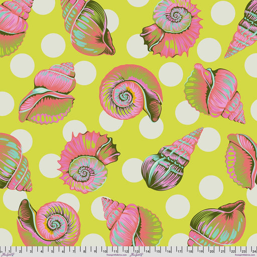 Floral Reef Backing Fabric Big Shelly Seagrass quilting cotton fabric by Tula Pink for FreeSpirit Fabrics