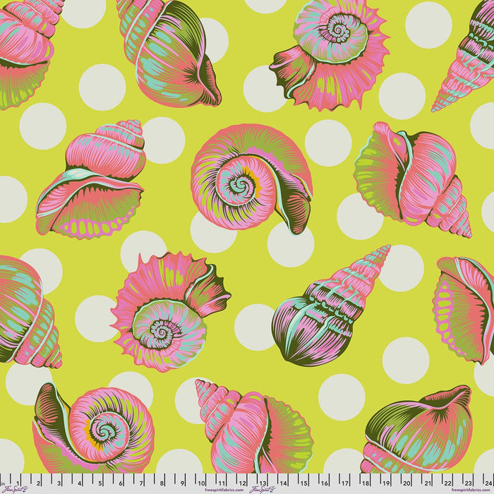 Floral Reef Backing Fabric Big Shelly Seagrass quilting cotton fabric by Tula Pink for FreeSpirit Fabrics