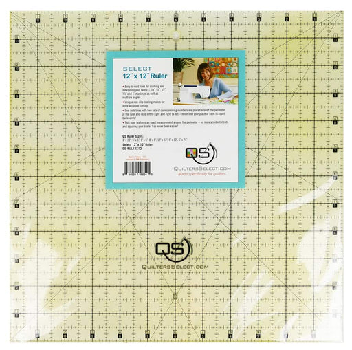 Quilters Select Non-Slip Ruler 12"x12"