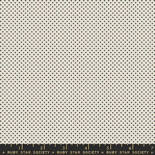 1 800 Calico Mini Dot Black On Natural fabric RS4102 20