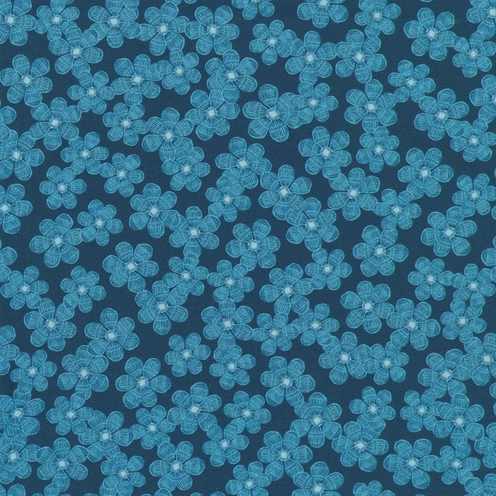 Drift Into Blue Navy fabric - RSDD-24047-9 NAVY