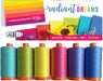 Radiant Dreams 50wt Thread set by Aurifil showcasing their radiant spools of thread