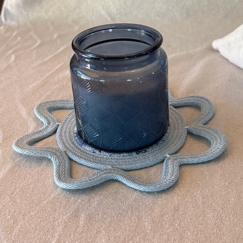 Scalloped Edge Rope Bowl and Candle Mat - Sarasota