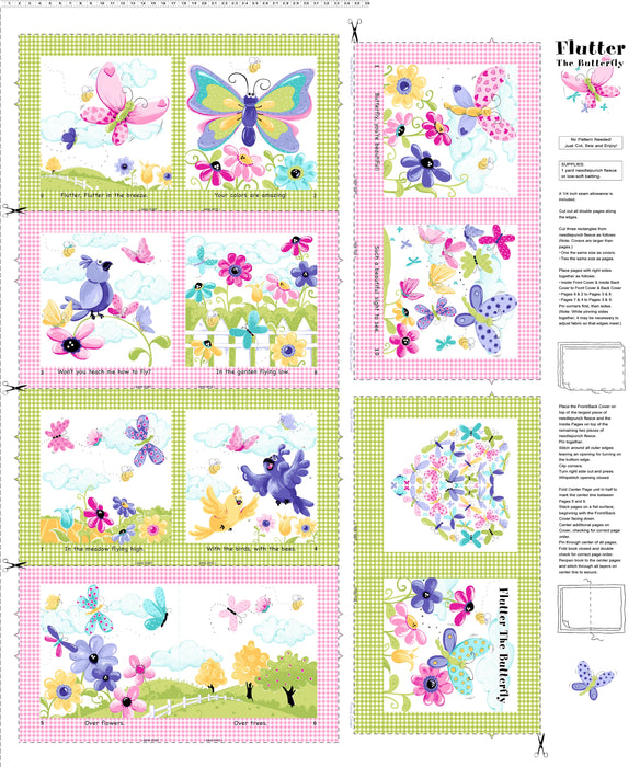 Flutter the Butterfly 36" Storybook Multi fabric