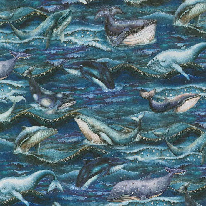 Ocean Fantasy Midnight fabric - SRKD-24181-69 MIDNIGHT