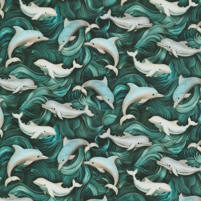 Ocean Fantasy Lagoon fabric - SRKD-24182-71 LAGOON