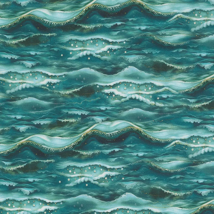 Ocean Fantasy Lagoon fabric - SRKD-24183-71 LAGOON