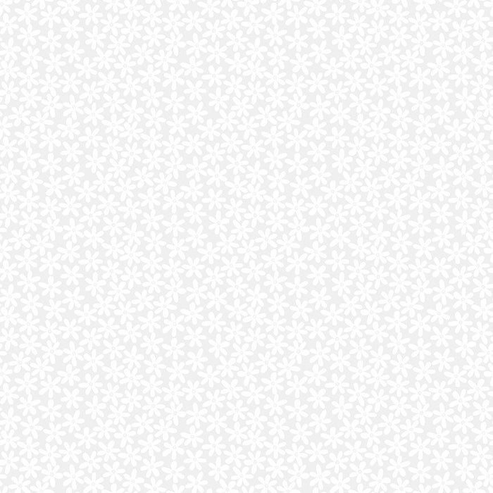 Monochrome Floret white fabric