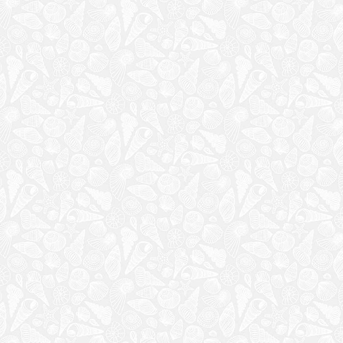 Monochrome Shell Yeah white fabric