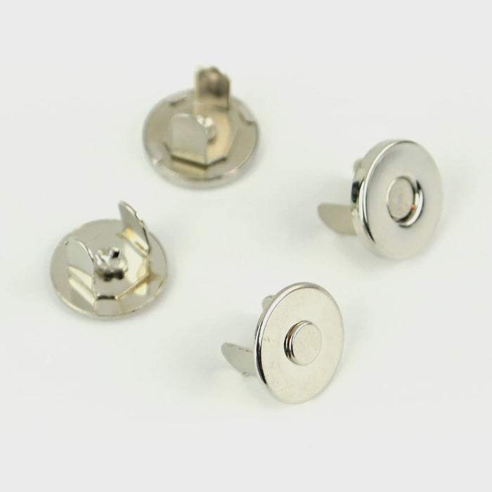 Two Magnetic Snaps 1/2" Nickel #STS175S