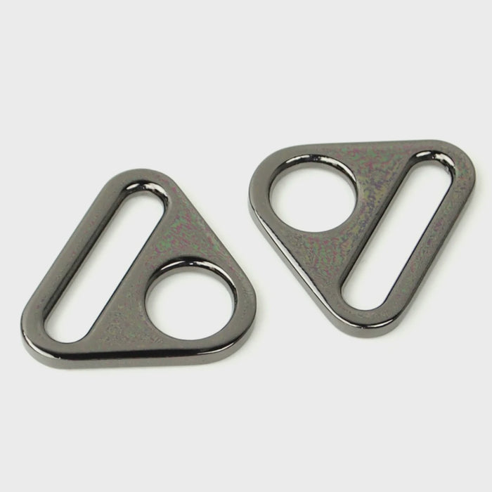 Two Triangle Rings 1" Gunmetal # STS185B