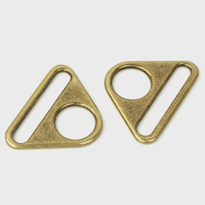 Two Triangle Rings 1 1/2" Antique # STS186A