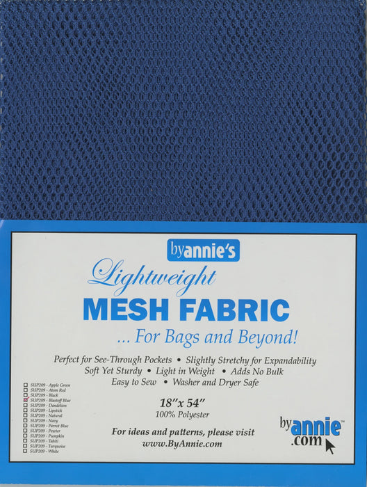 ByAnnie Lightweight Mesh Fabric Blastoff Blue 18in x 54in
