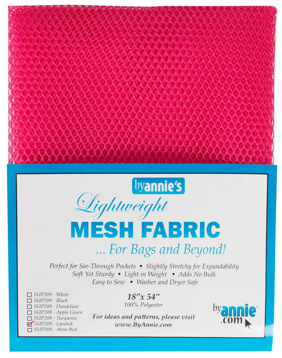 ByAnnie Lightweight Mesh Fabric Lipstick 18in x 54in