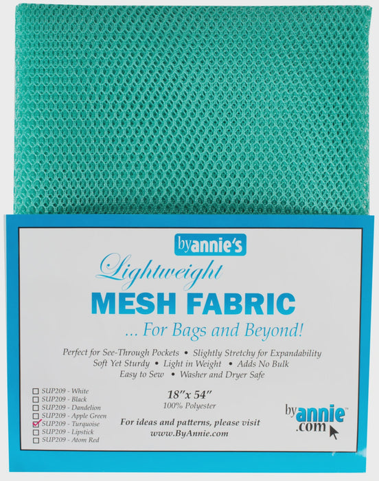 ByAnnie Lightweight Mesh Fabric Turquoise 18in x 54in
