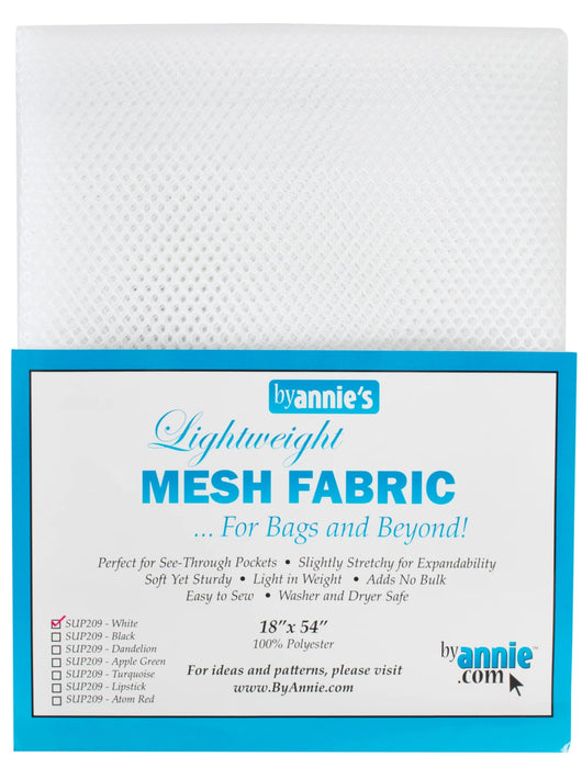 ByAnnie Lightweight Mesh Fabric White 18in x 54in