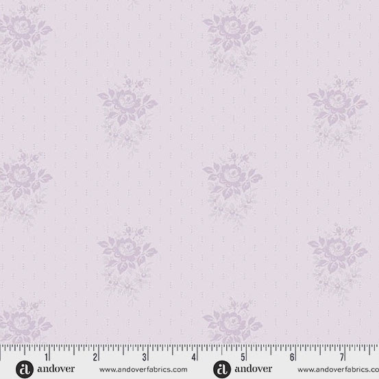 Simply Light by Andover Fabrics Petite Bouquet Lilac fabric