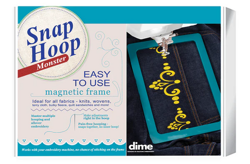 Snap Hoop Monster magnetic frame for embroidery projects on Bernina machines
