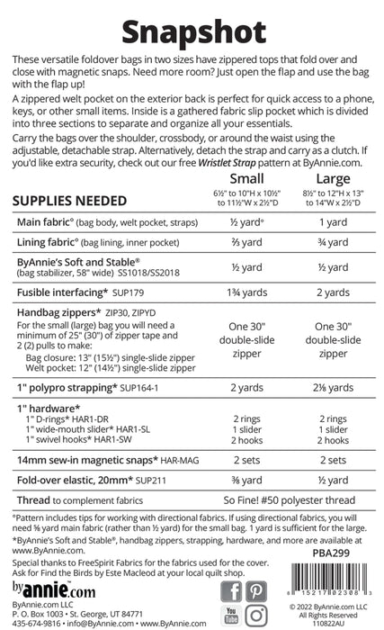 Snapshot Bag Pattern by Annie