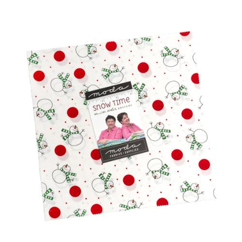 Snow Time Layer Cake precut bundle by Moda Fabrics - stack of winter and Christmas quilting cottons by Me & My Sisters Designs