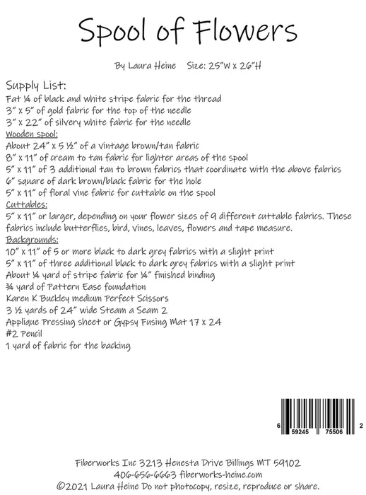 Spool of Flowers Collage Pattern by Laura Heine