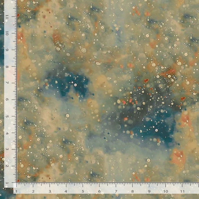 Lumiere Dotty Kiln Texture Earth digitally printed quilting cotton fabric for Timeless Treasures – view 2