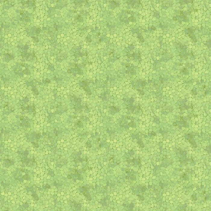 Jubilant Packed Tiles Green fabric
