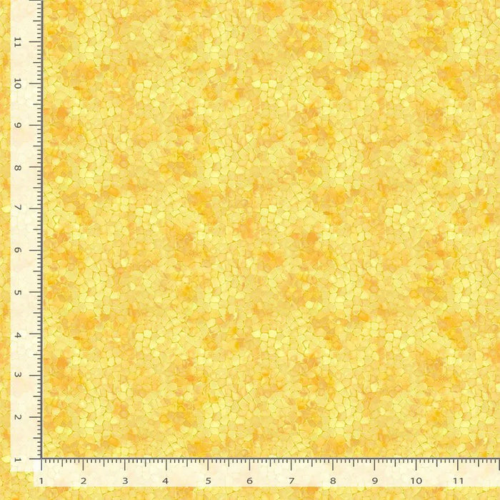 Jubilant Packed Tiles Yellow fabric