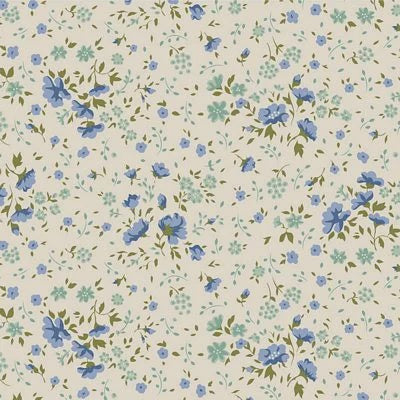 Tilda Wideback fabric Ellie Blue/Teal