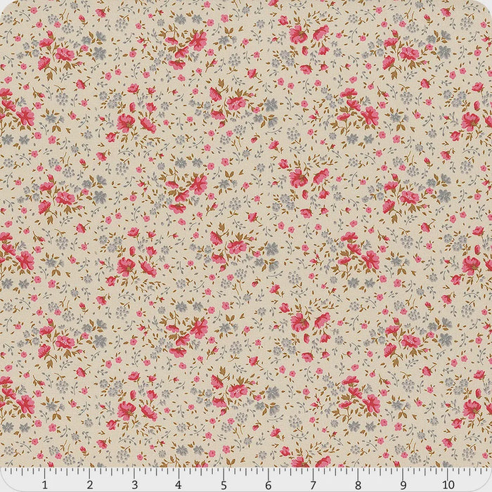 Tilda Wideback fabric Ellie Red/Slate