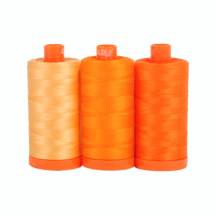 Tuscany Orange by Aurifil Color Builder 50wt 2214 - 1133 - 1104