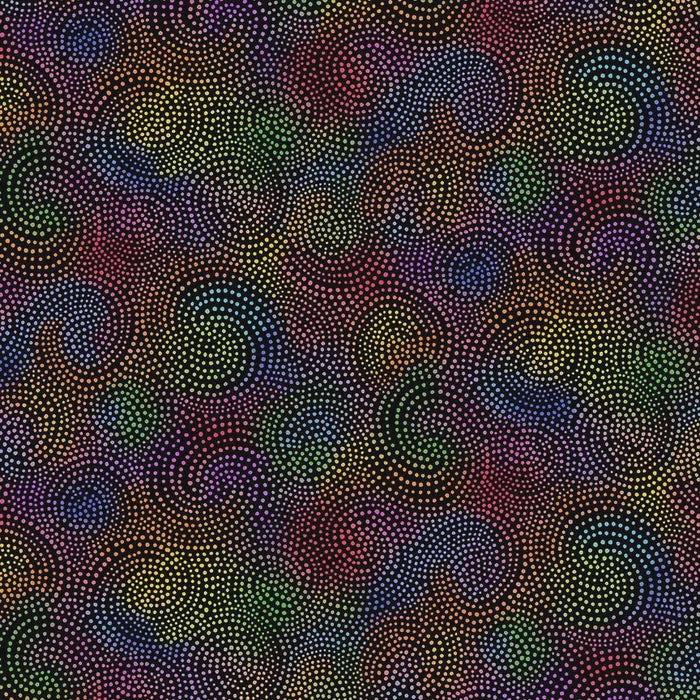 Dotty Spiral Bright blender fabric | Timeless Treasure