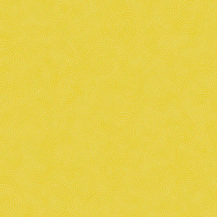 Dotty Spiral Yellow blender fabric | Timeless Treasure
