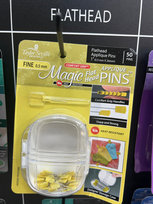 Taylor Seville Magic Flat Head Applique Pins 1"  (50 ct)