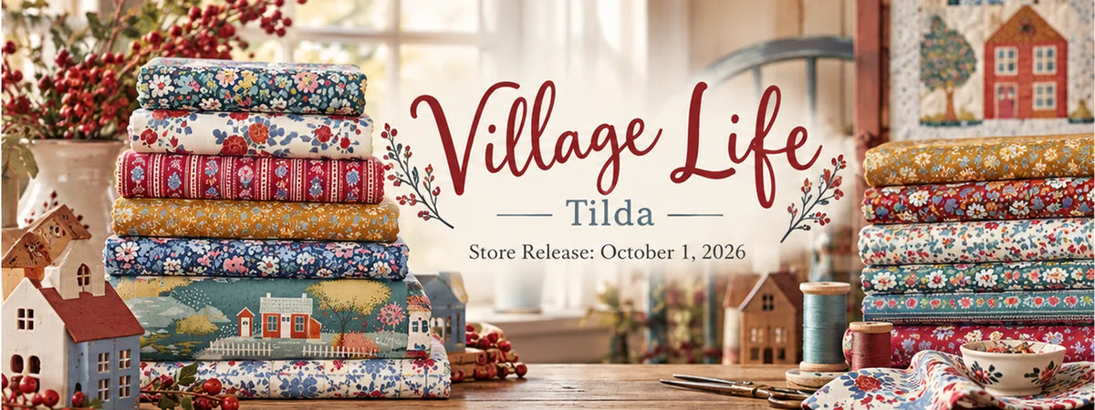 Tilda's Village Life fabric collection at Flash Sew & Quilt Florida