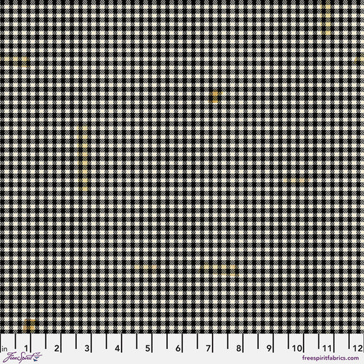 Tim Holtz Holiday Past Taped Gingham Black - PWTH208.BLACK