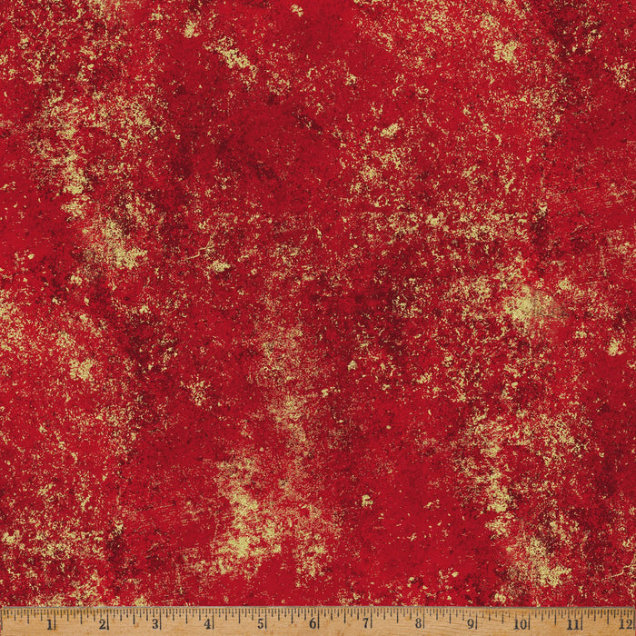 Hoffman Holiday Classics & Blenders Red and Gold fabric