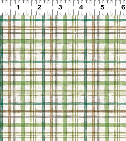 Hummingbird Days Digital Plaid Multi Color quilting cotton fabric by Kate Pertiet for Clothworks
with ruler