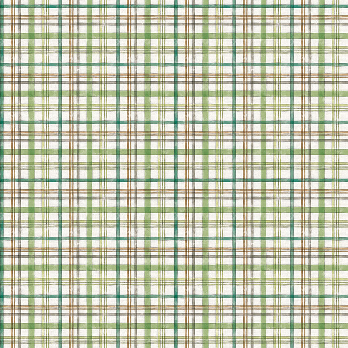 Hummingbird Days Digital Plaid Multi Color quilting cotton fabric by Kate Pertiet for Clothworks
