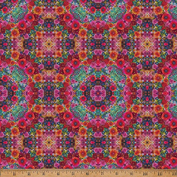 Bloom! Y5804 562-Blooms fabric yardage by Marlies Janssen for Hoffman Fabrics