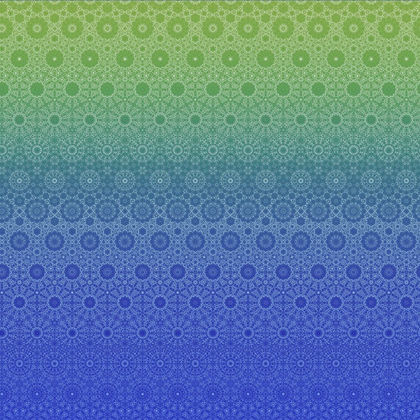 Bloom! Y5809 73-Ocean fabric yardage by Marlies Janssen for Hoffman Fabrics