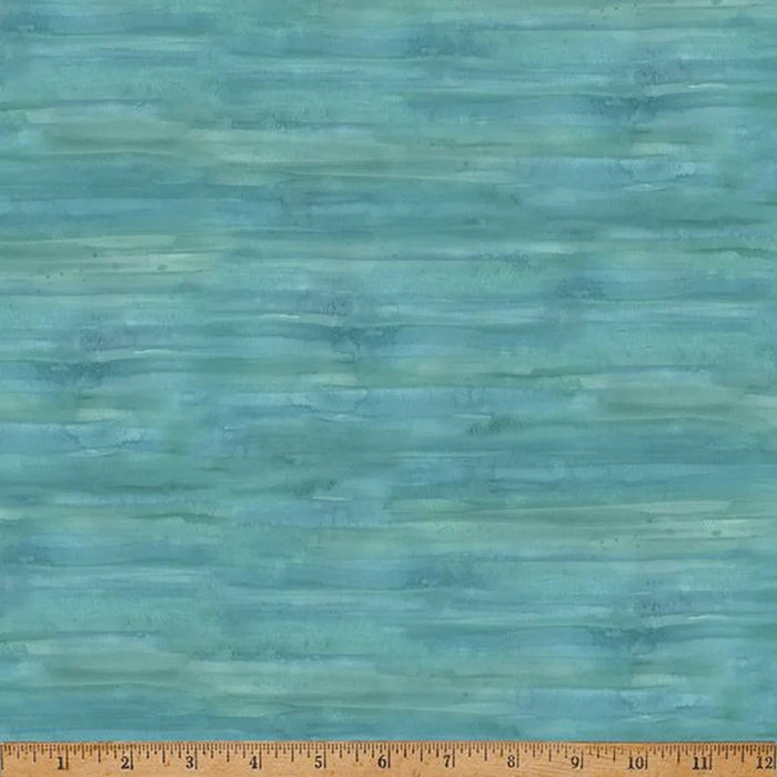 Seas & Greetings Teal Watercolor Blender fabric