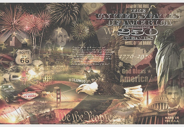 Freedom Ring Americana Panel in Sepia