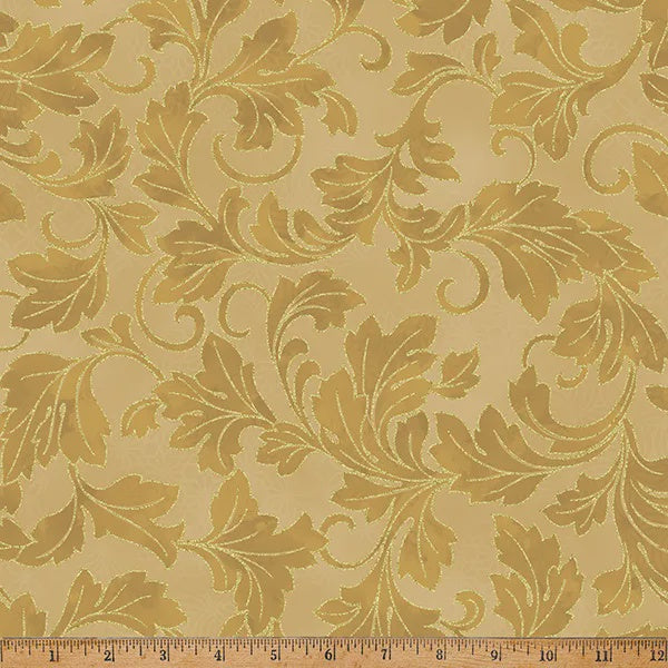 Christmas Wish Gold and Gold fabric - Y7823-47G-GOLD-GOLD