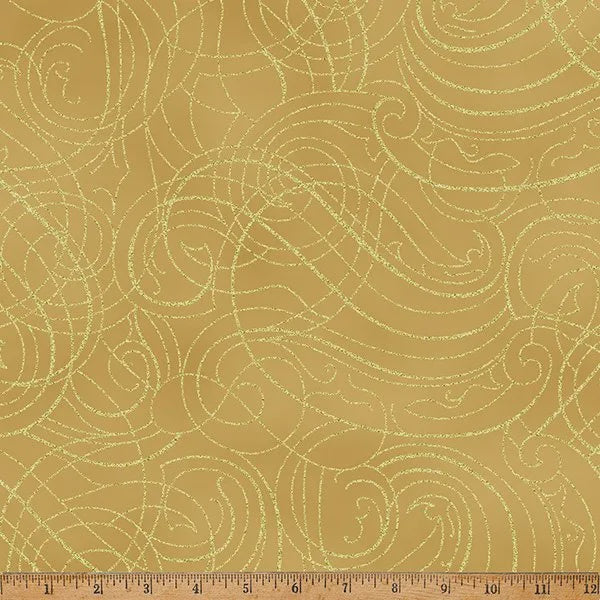 Christmas Wish Gold and Gold fabric - Y7824-47G-GOLD-GOLD